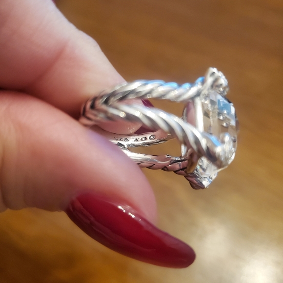 ❣️SOLD❣️David Yurman - White Topaz & Diamond Ring - Picture 6 of 8